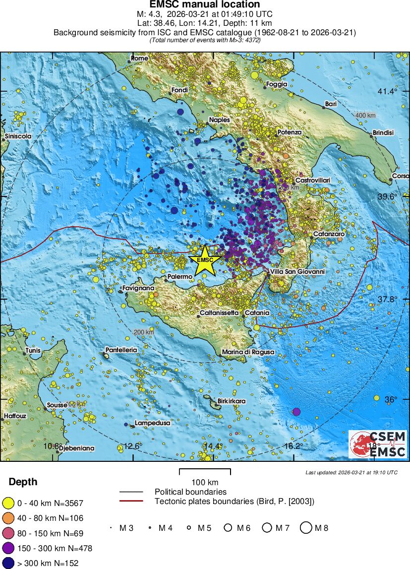 regional historical seismicity