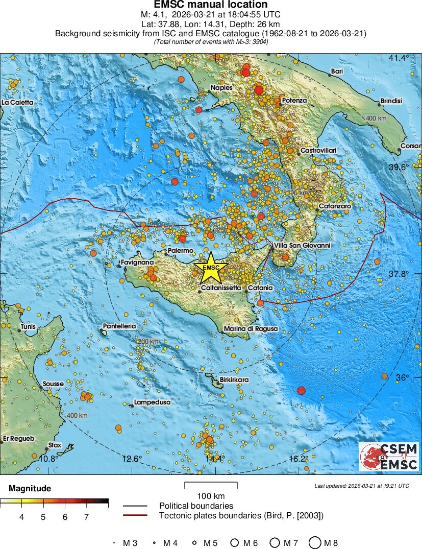 regional magnitude historical seismicity