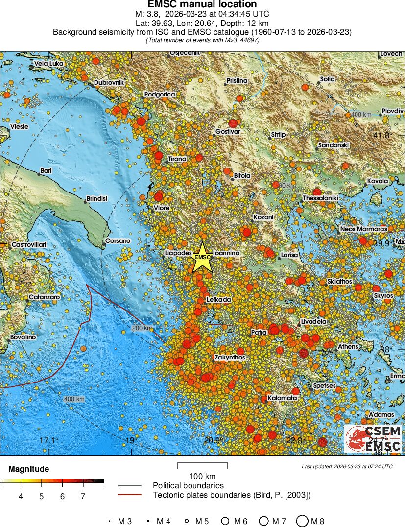 regional magnitude historical seismicity