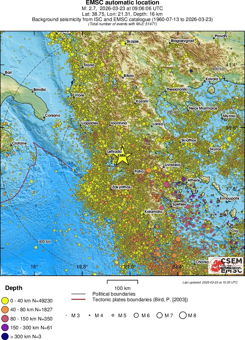 regional historical seismicity
