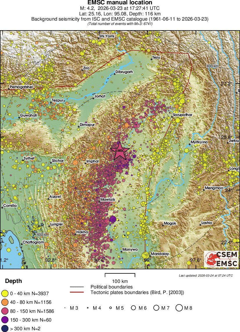 regional historical seismicity
