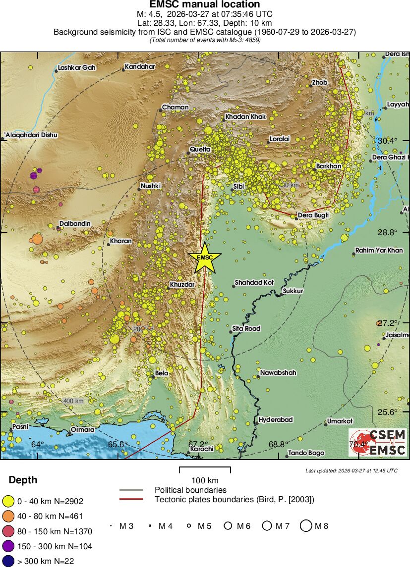regional historical seismicity