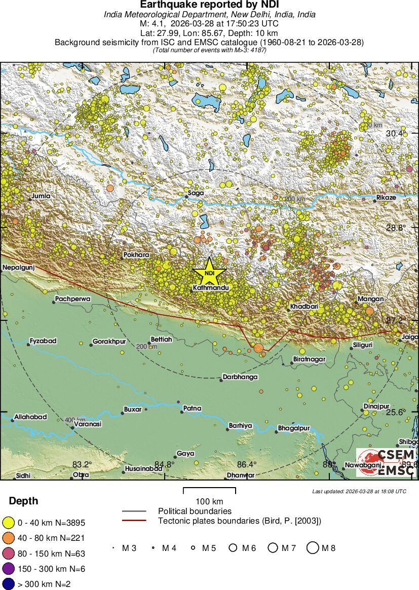 regional historical seismicity