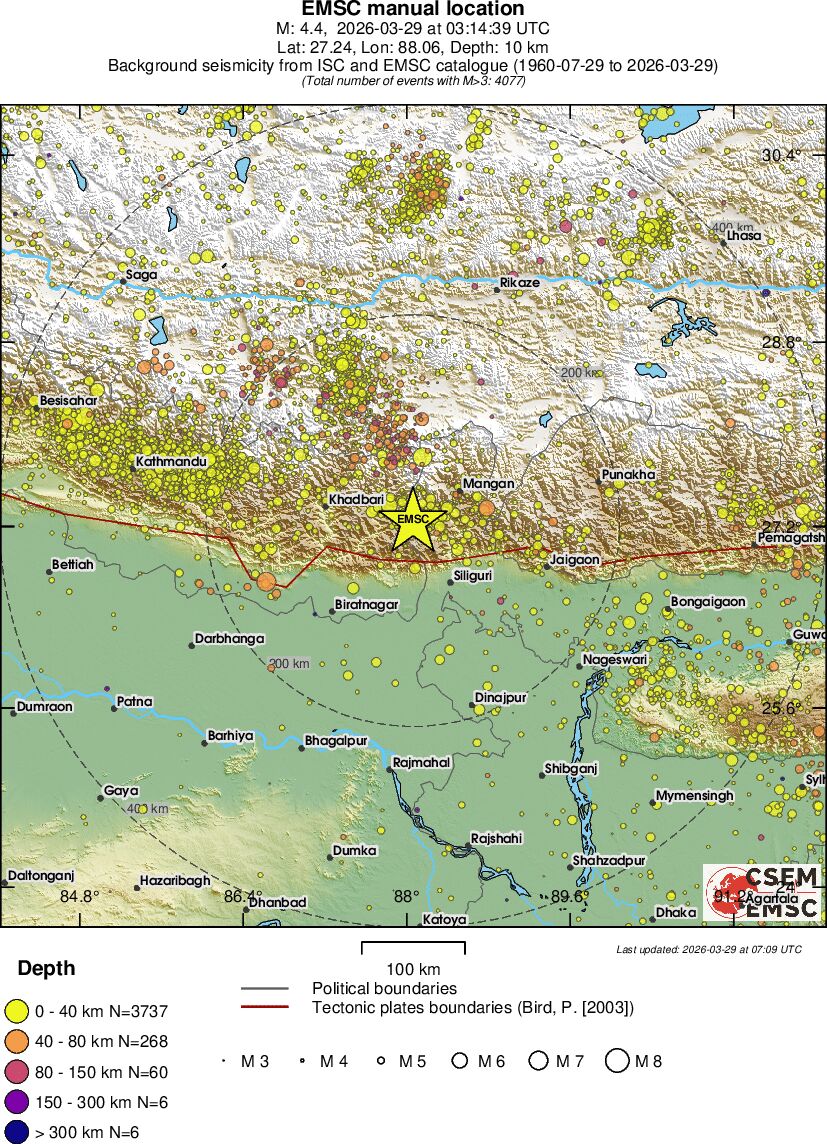 regional historical seismicity