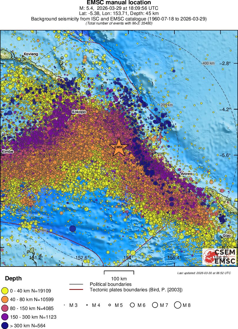 regional historical seismicity