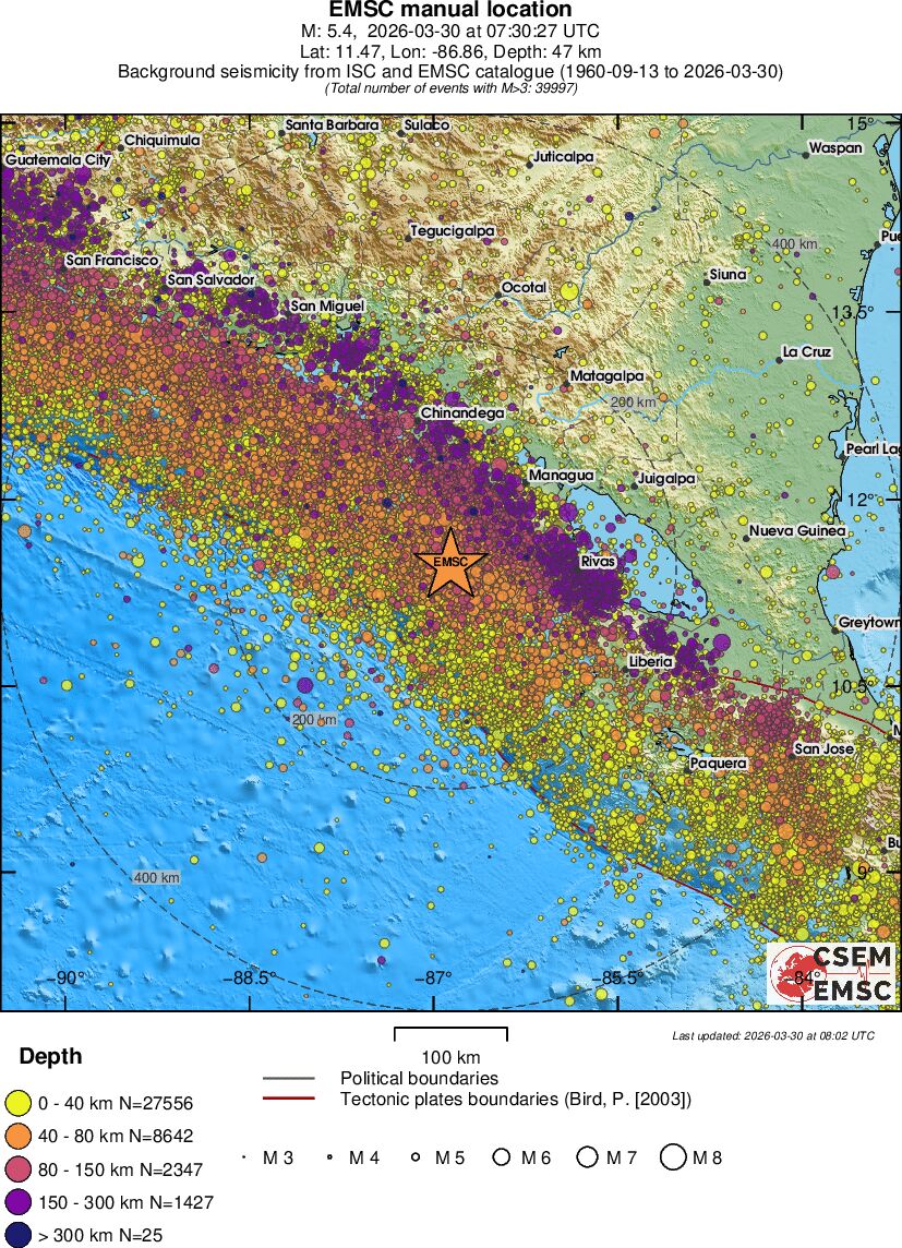 regional historical seismicity