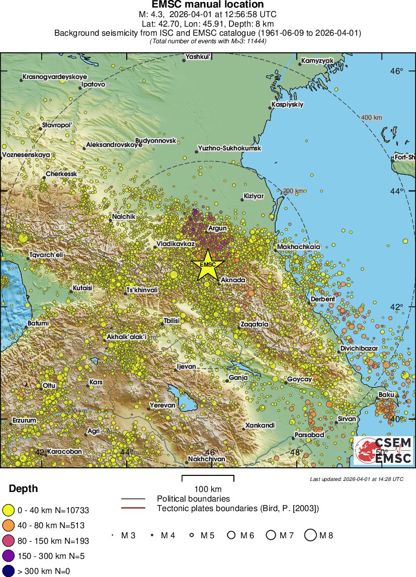 regional historical seismicity