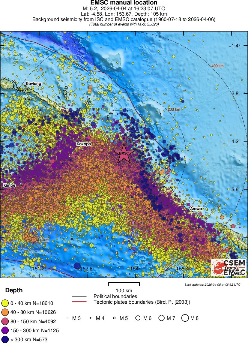 regional historical seismicity