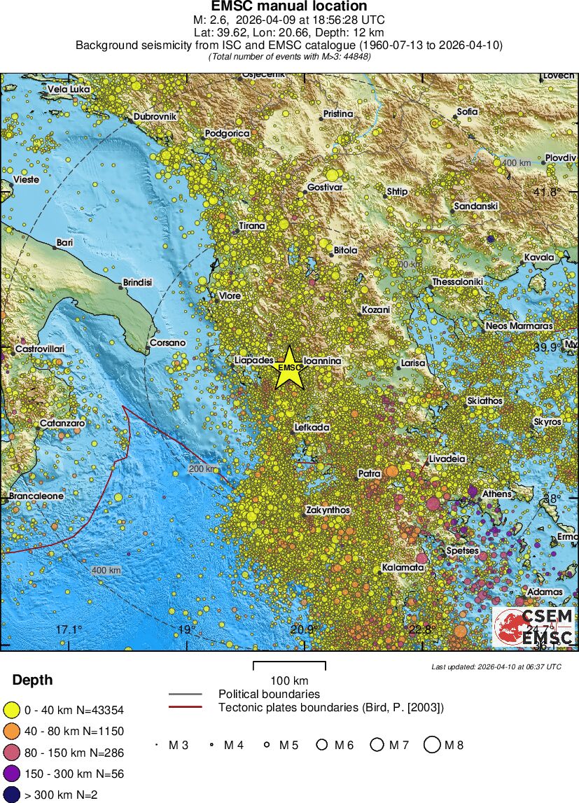 regional historical seismicity