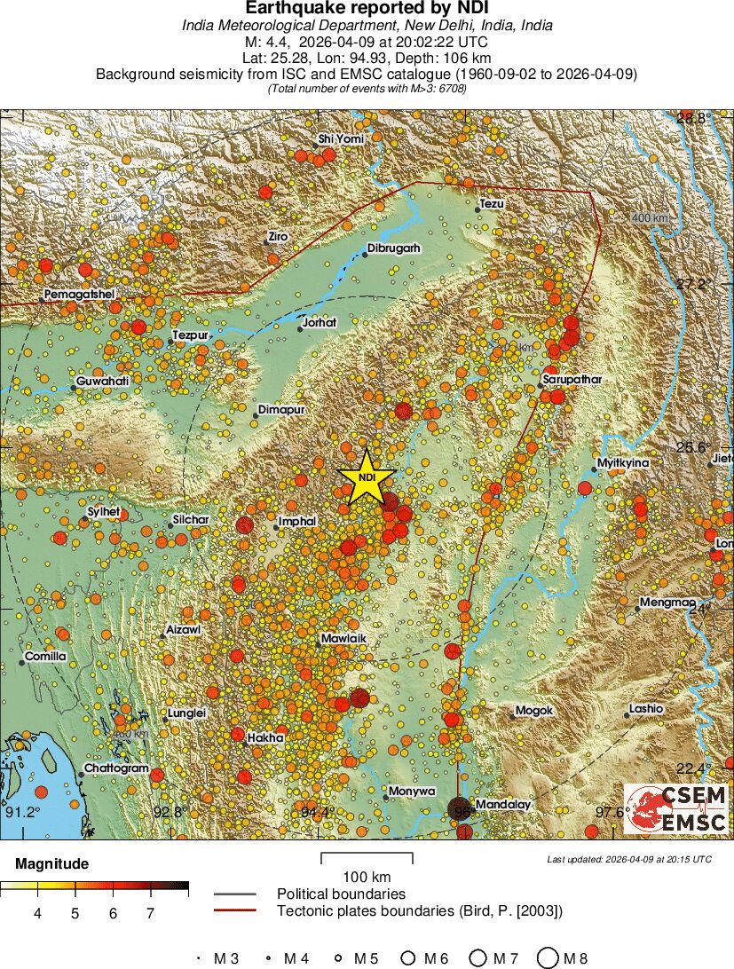 regional magnitude historical seismicity