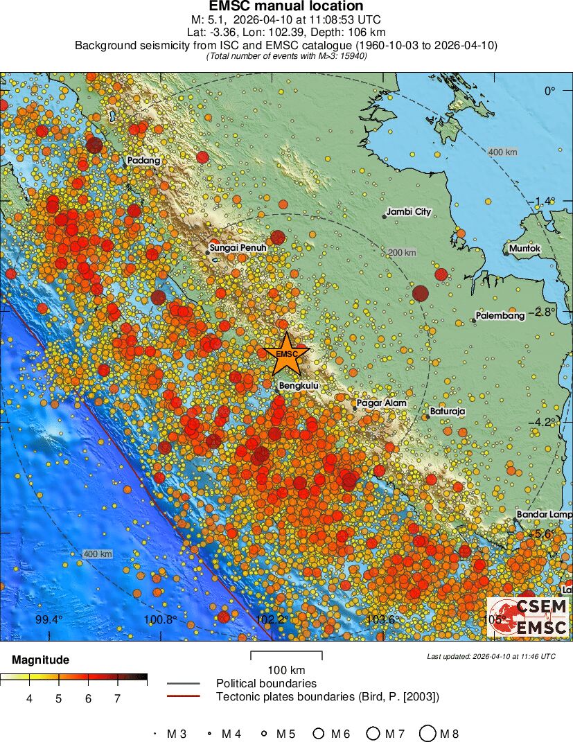 regional magnitude historical seismicity