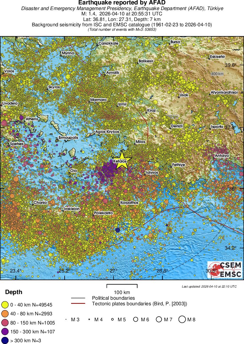 regional historical seismicity