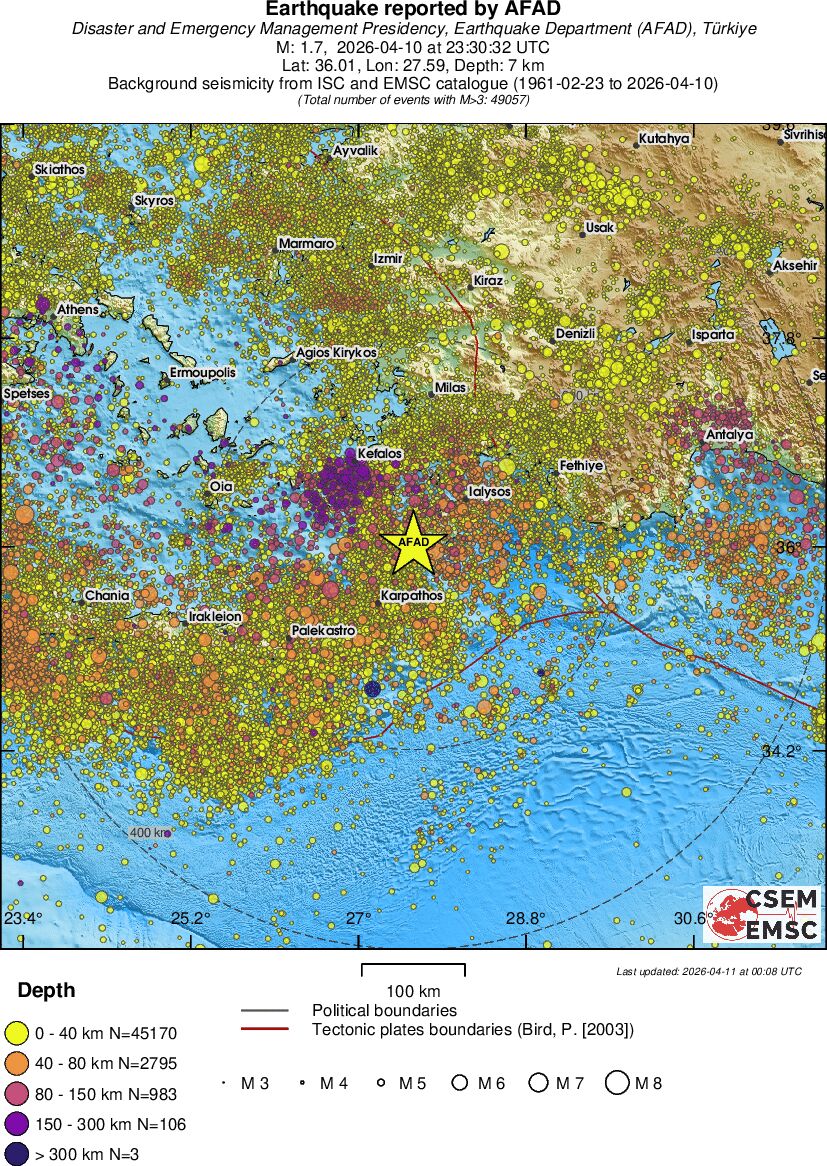 regional historical seismicity