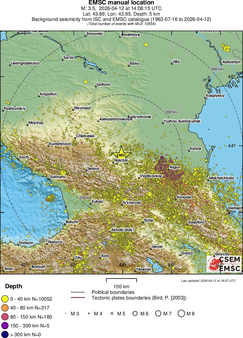 regional historical seismicity