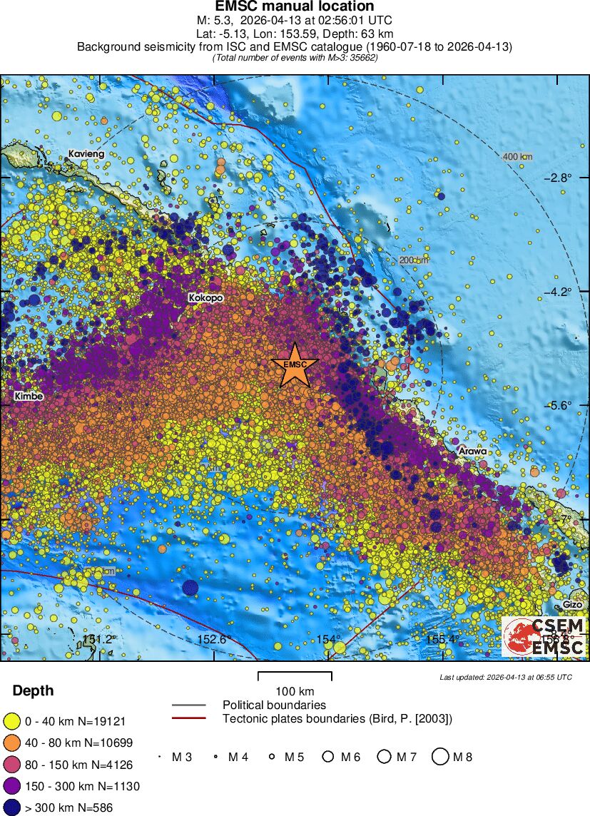 regional historical seismicity