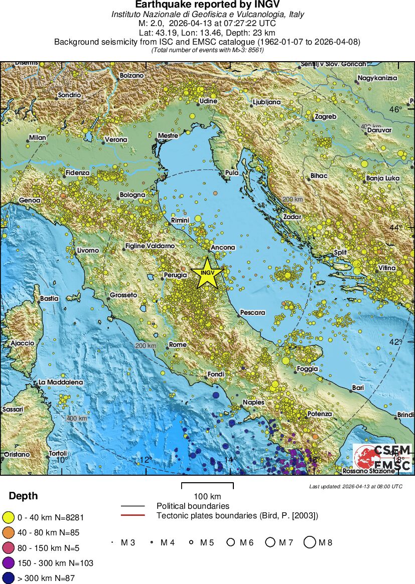 regional historical seismicity