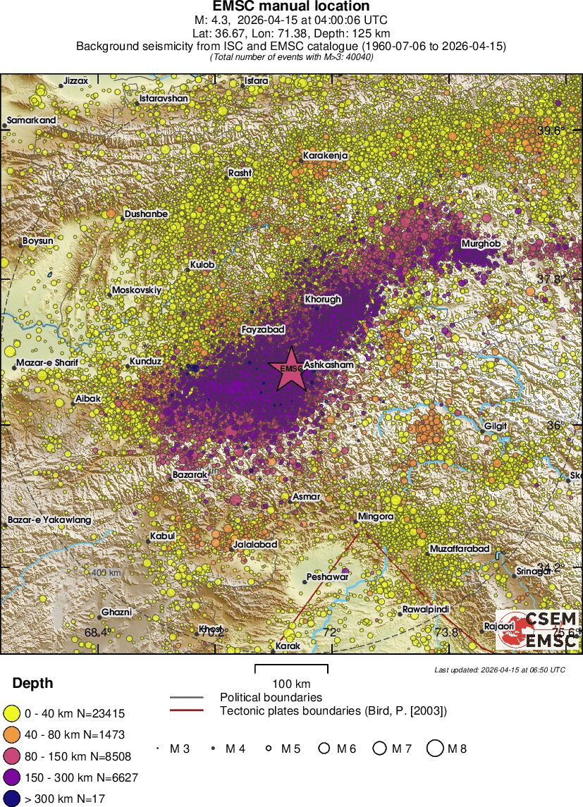 regional historical seismicity