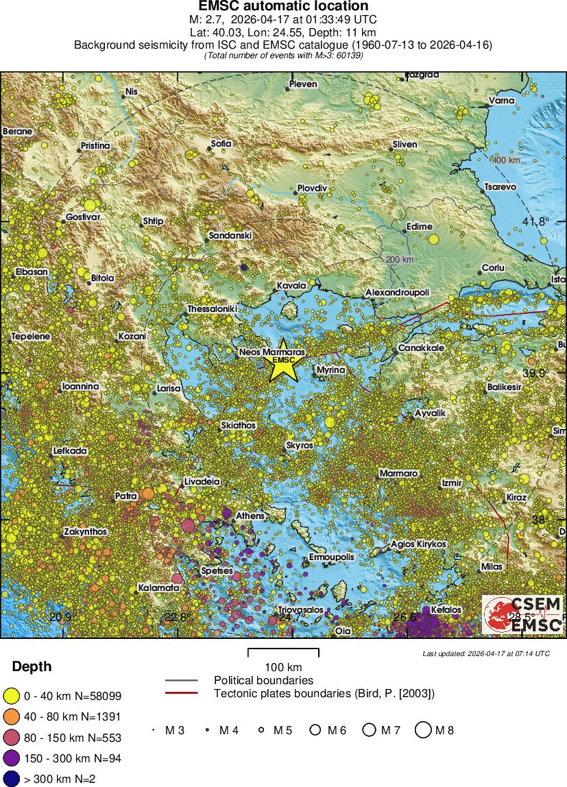 regional historical seismicity