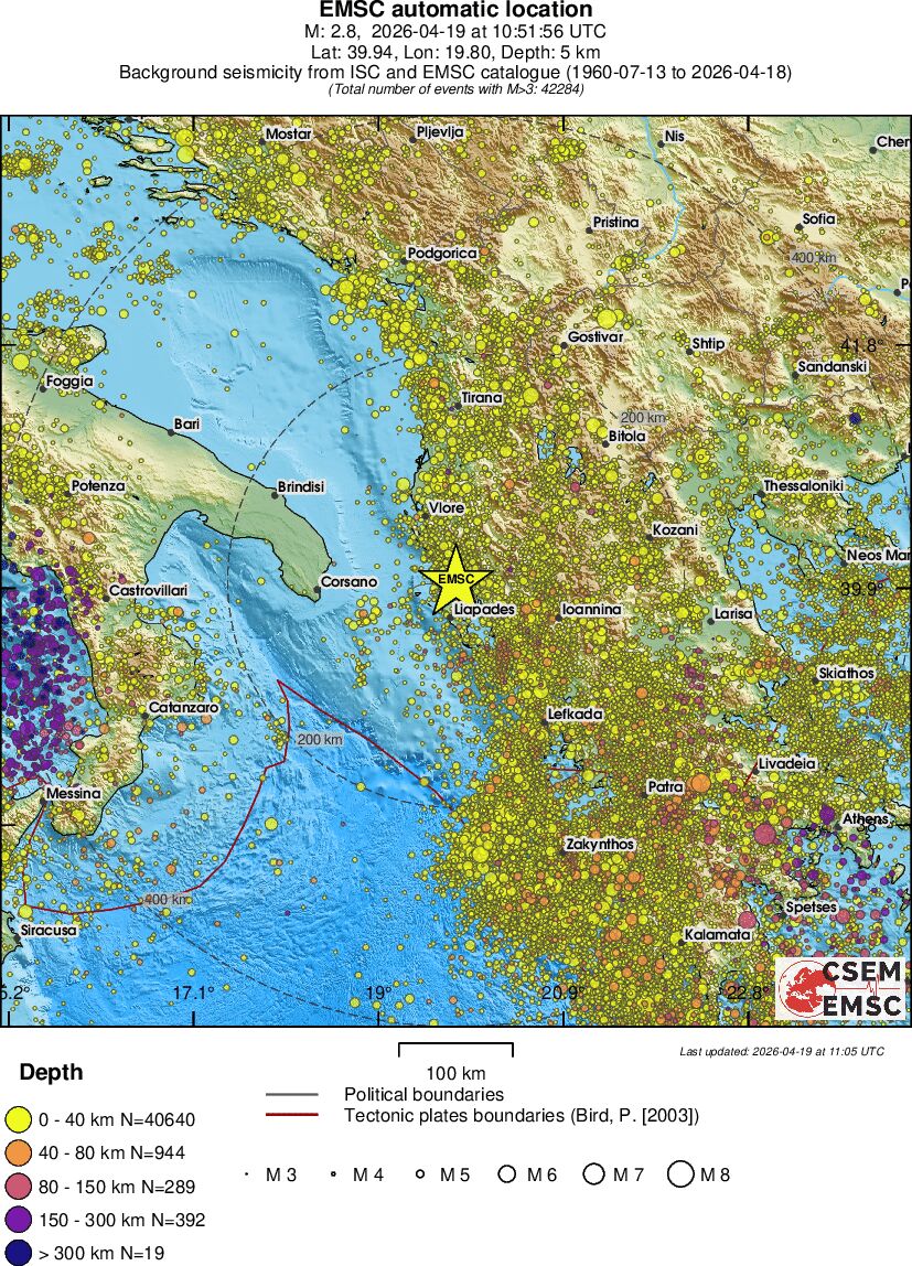 regional historical seismicity