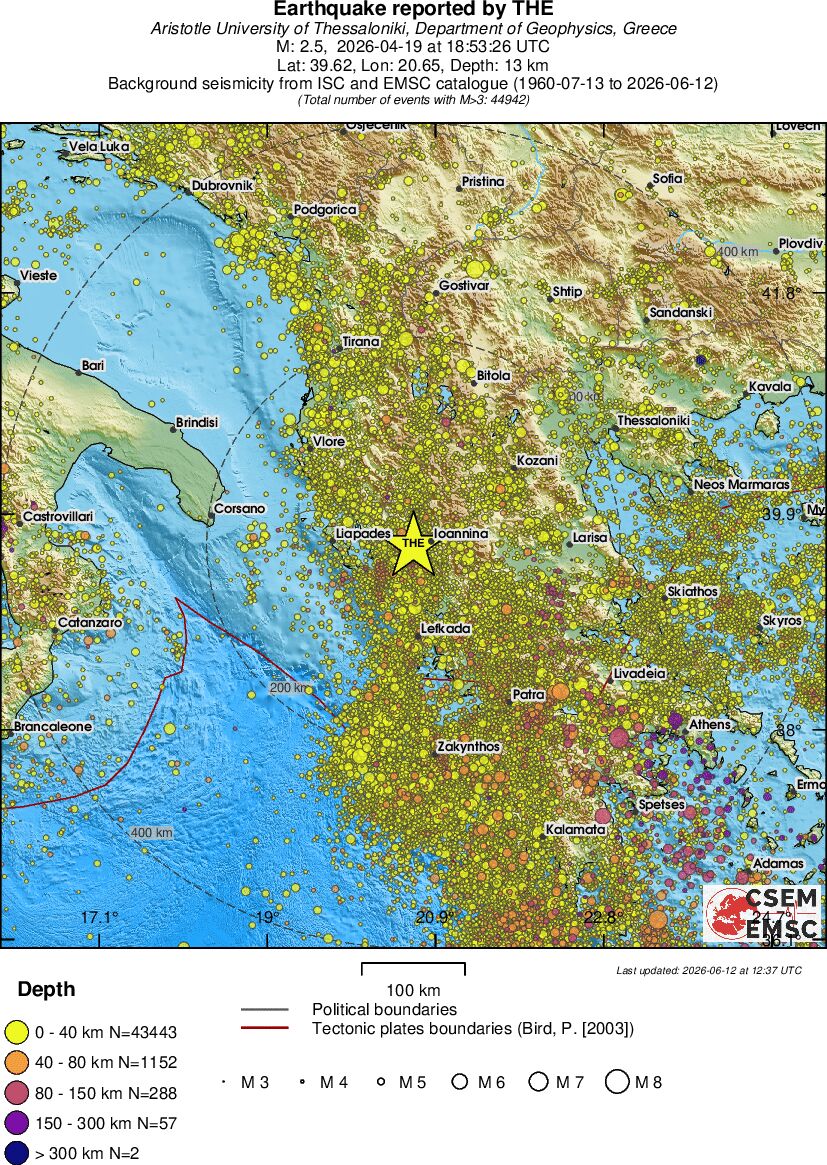 regional historical seismicity