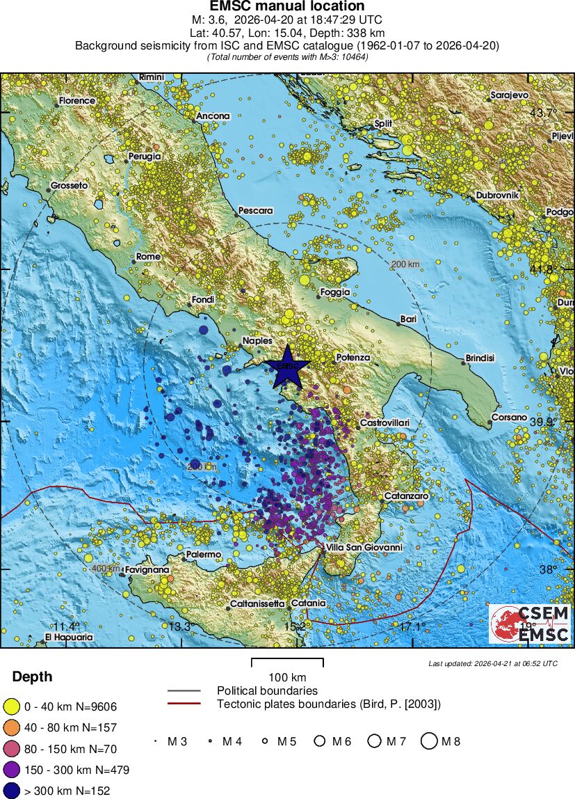 regional historical seismicity