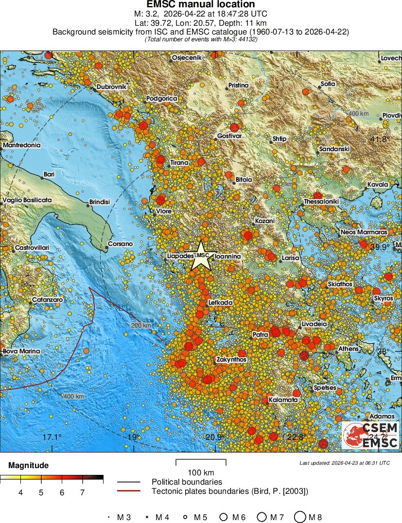 regional magnitude historical seismicity