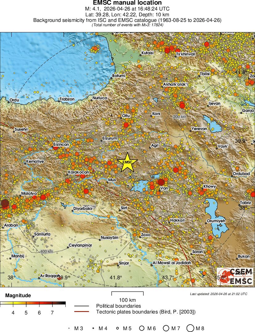 regional magnitude historical seismicity