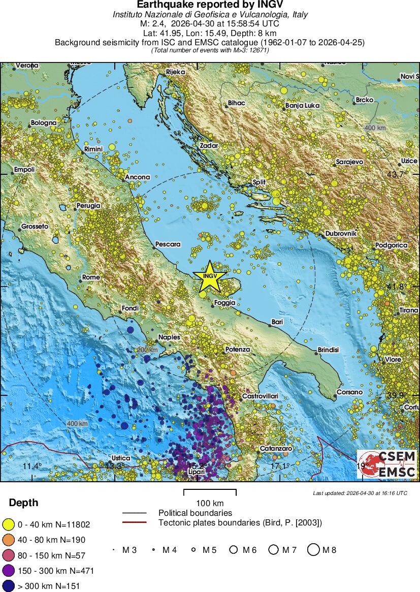 regional historical seismicity