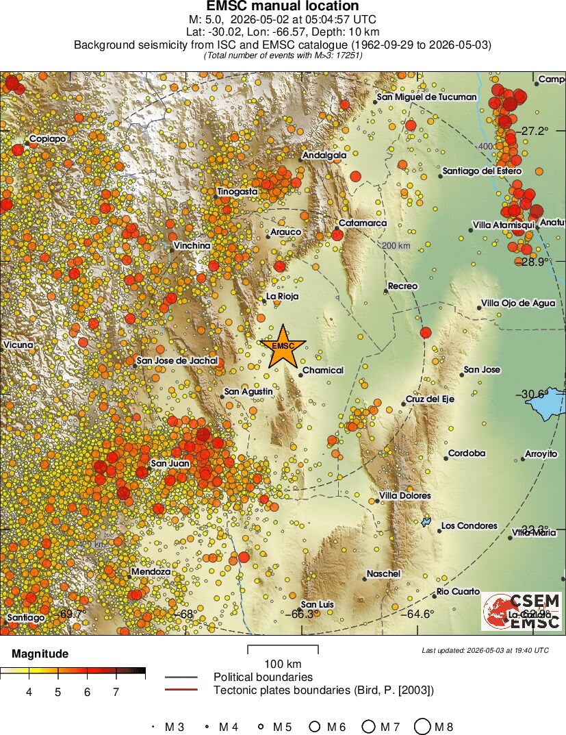 regional magnitude historical seismicity