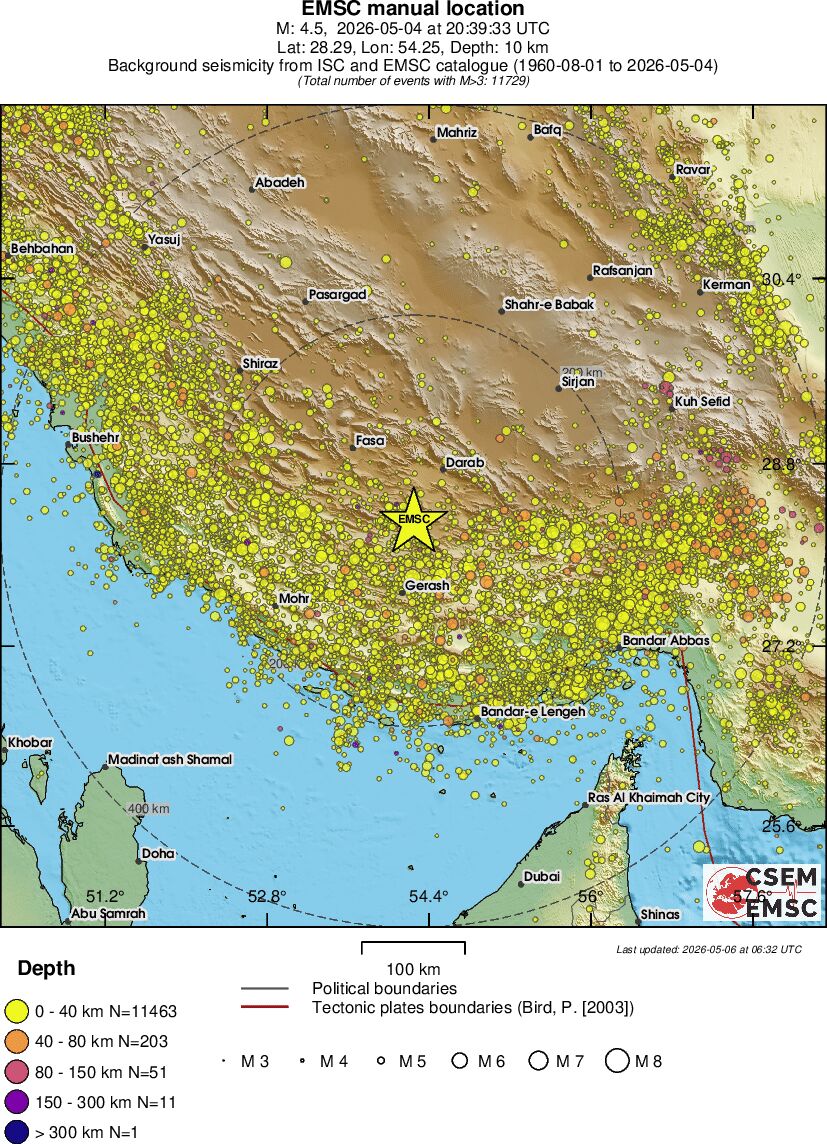 regional historical seismicity