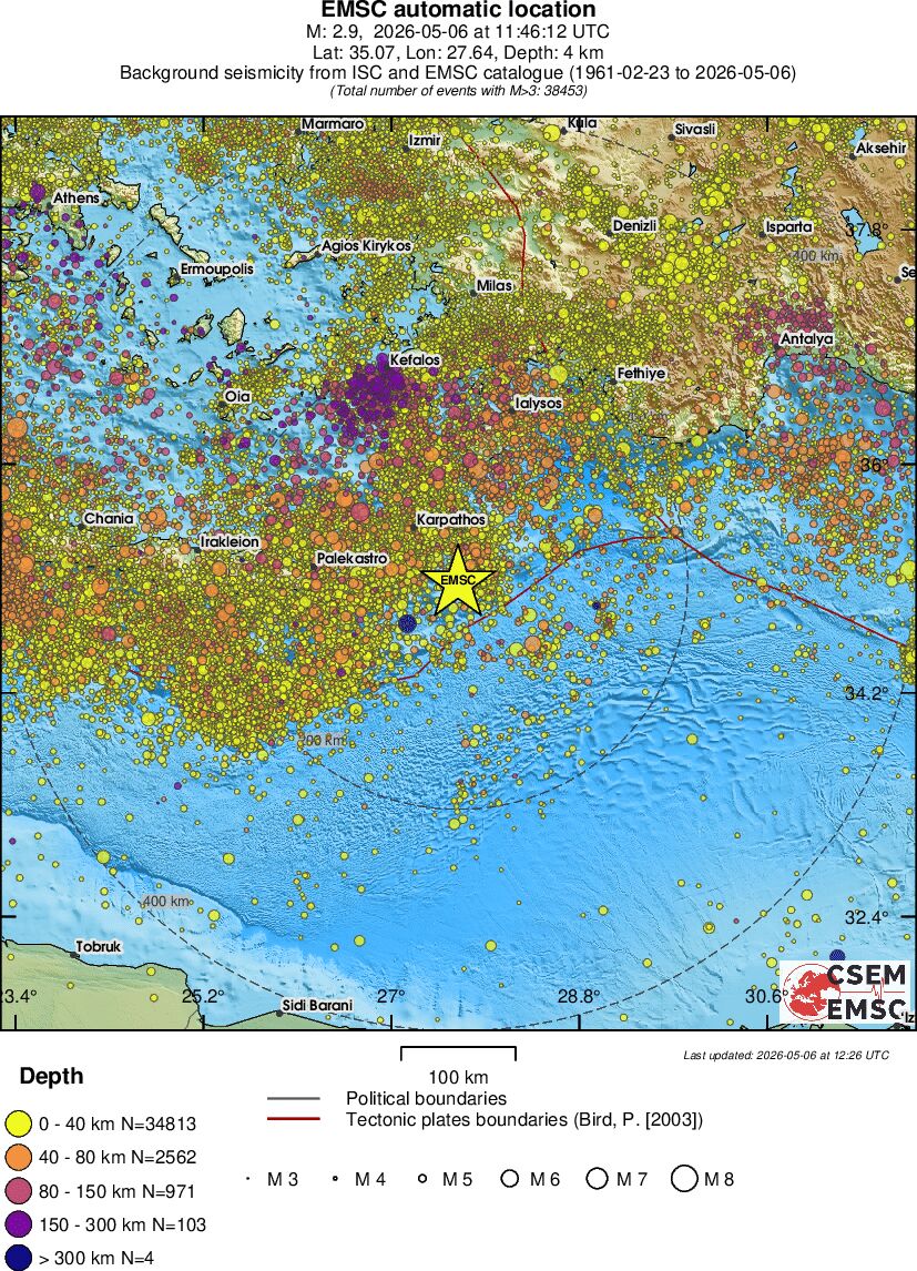 regional historical seismicity