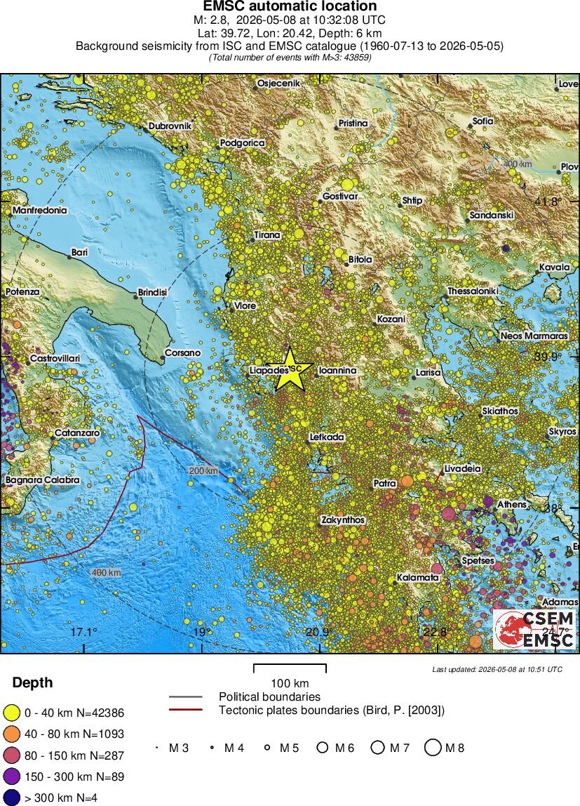 regional historical seismicity