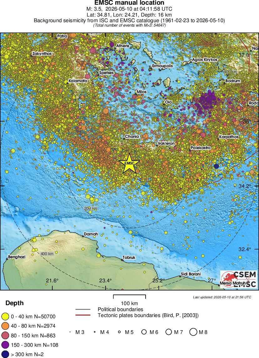 regional historical seismicity