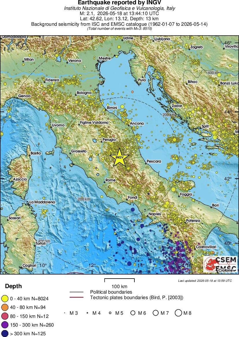 regional historical seismicity