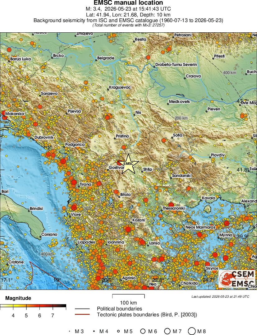 regional magnitude historical seismicity