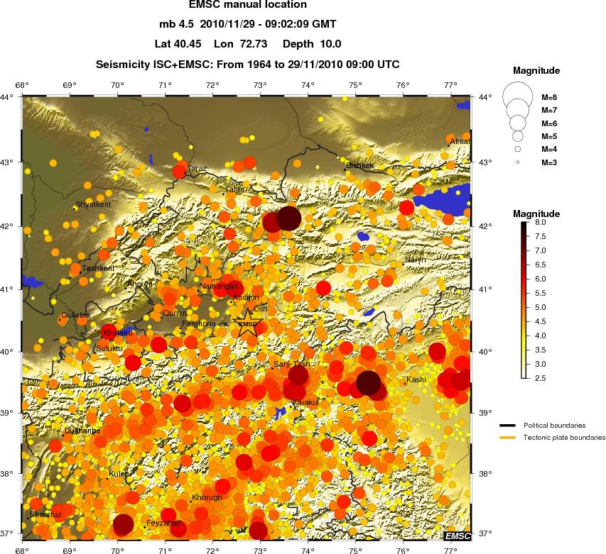 regional magnitude historical seismicity