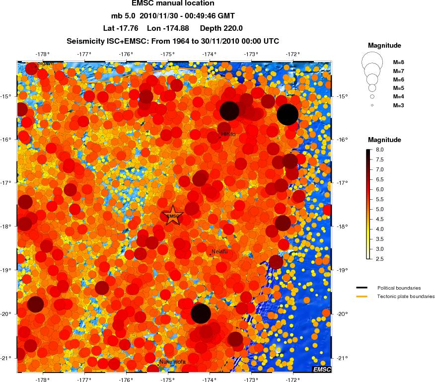 regional magnitude historical seismicity