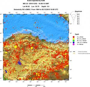 regional historical seismicity