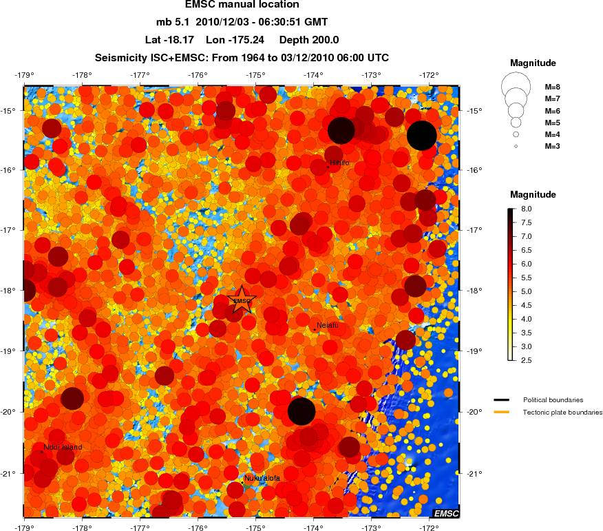 regional magnitude historical seismicity