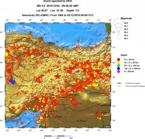 regional historical seismicity