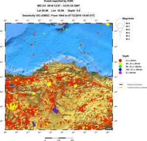 regional historical seismicity