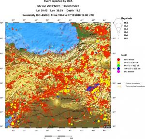regional historical seismicity
