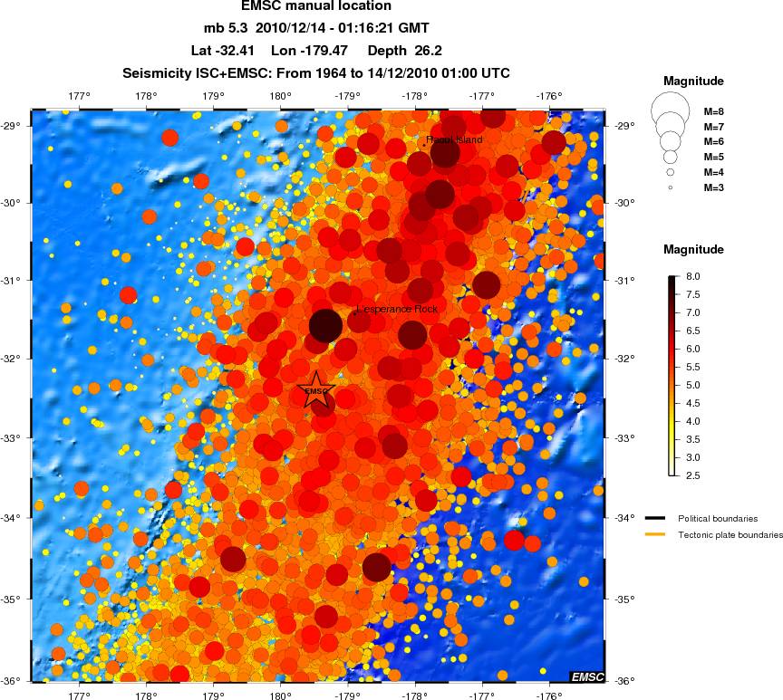 regional magnitude historical seismicity