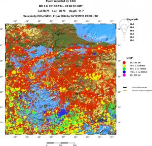 regional historical seismicity