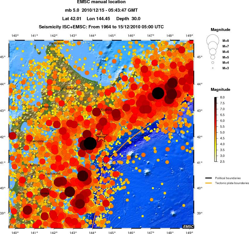 regional magnitude historical seismicity