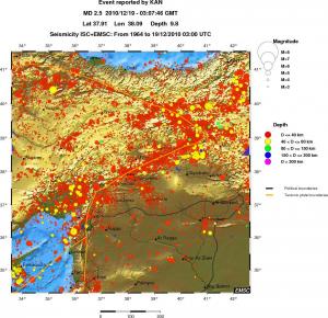 regional historical seismicity
