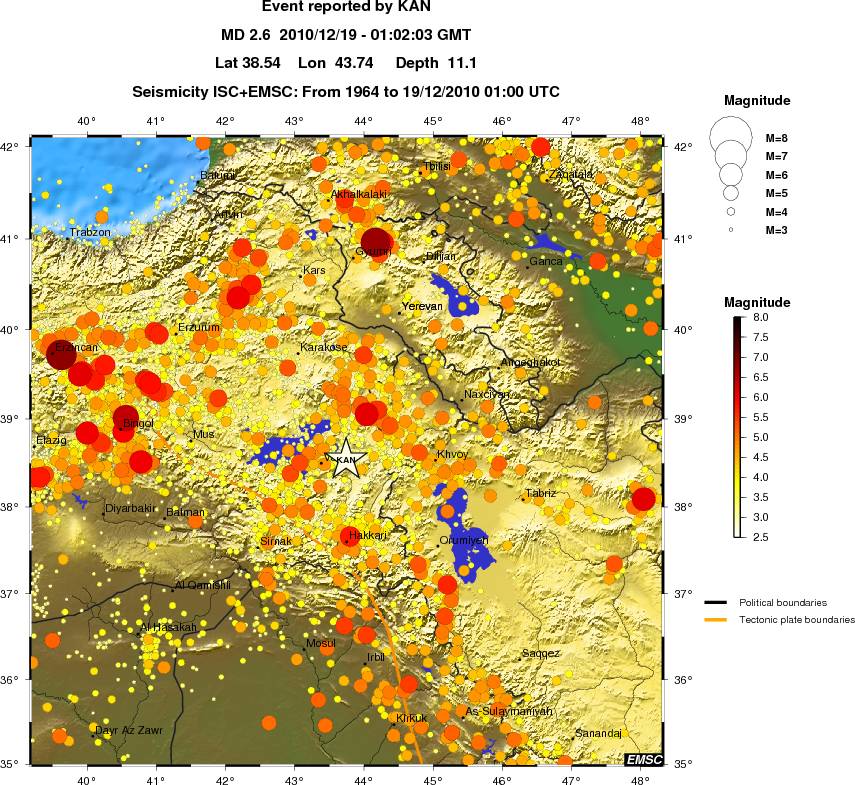 regional magnitude historical seismicity