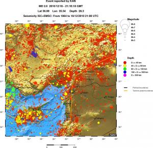 regional historical seismicity