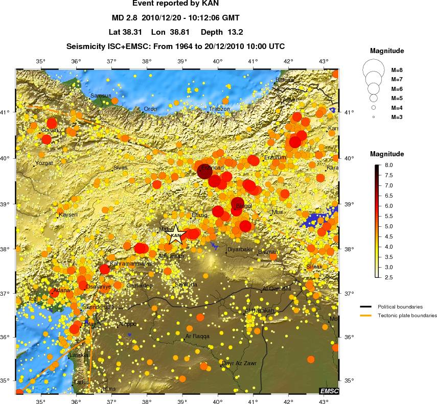 regional magnitude historical seismicity