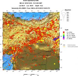 regional historical seismicity